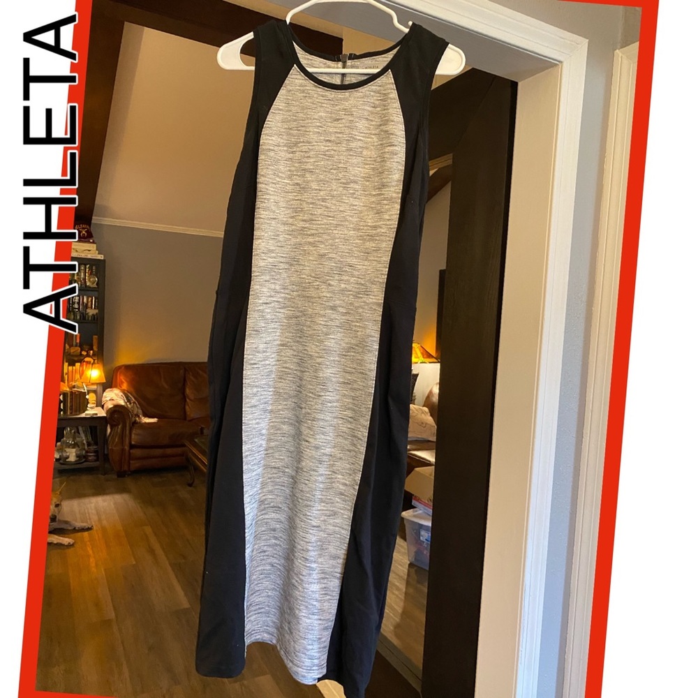 ATHLETA Heather & Black Sleeveless Dress